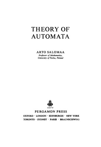 Theory of automata