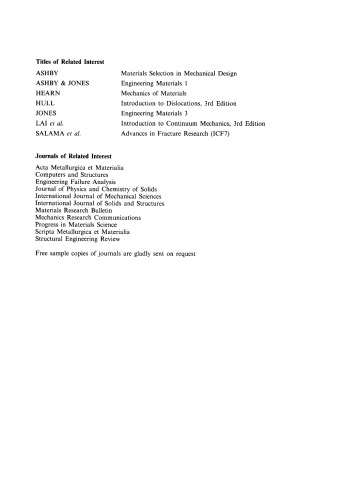 Engineering Materials 2: An Introduction to Microstructures, Processing and Design