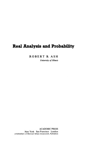 Real Analysis and Probability