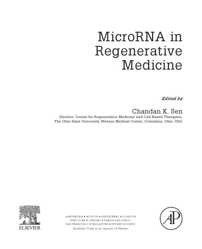 MicroRNA in Regenerative Medicine