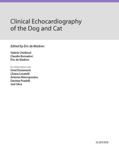 Clinical Echocardiography of the Dog and Cat, 1e