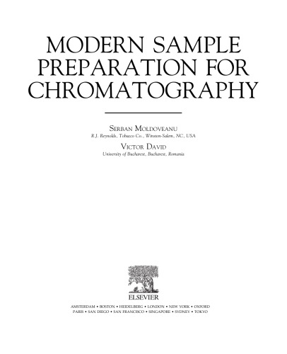 Modern Sample Preparation for Chromatography