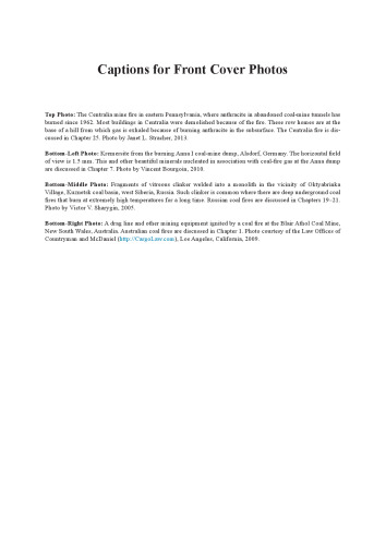 Coal and Peat Fires: A Global Perspective: Volume 3: Case Studies - Coal Fires