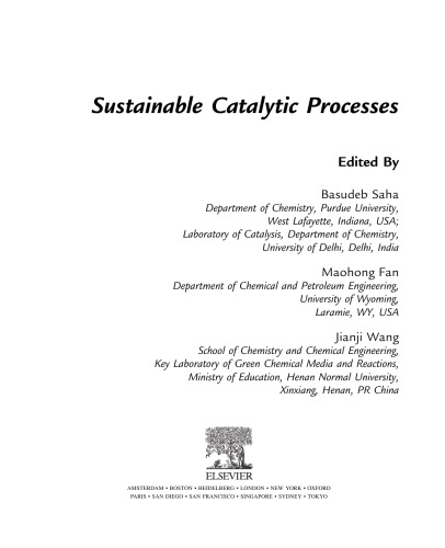 Sustainable Catalytic Processes