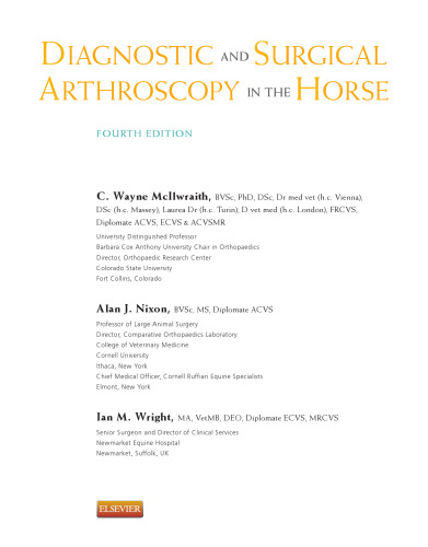 Diagnostic and Surgical Arthroscopy in the Horse, 4e