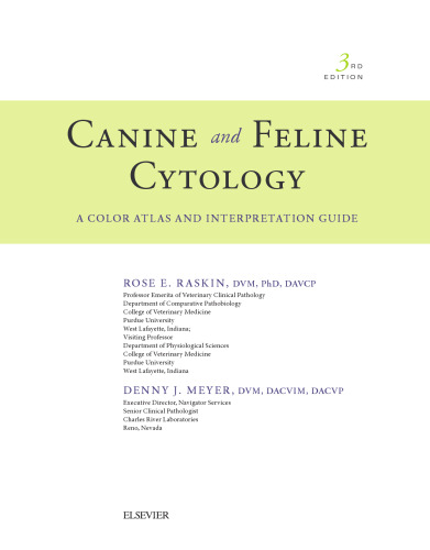 Canine and Feline Cytology: A Color Atlas and Interpretation Guide, 3e