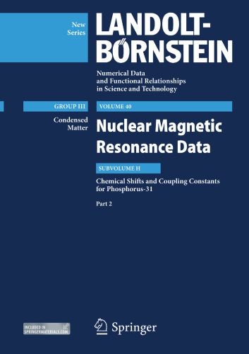 Chemical Shifts and Coupling Constants for Phosphorus-31: Part 2