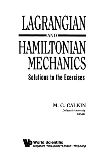 Lagrangian and Hamiltonian mechanics. Solutions to exercises