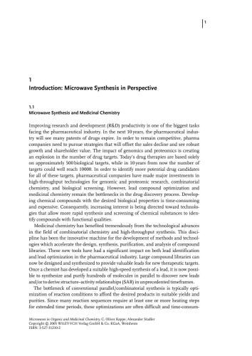 Microwaves in Organic and Medicinal Chemistry