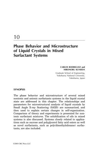Mixed Surfactant Systems