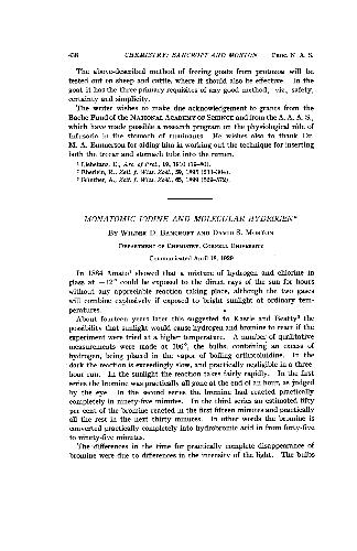 Monatomic iodine and molecular hydrogen