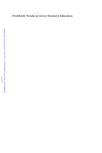 Worldwide trends in green chemistry education