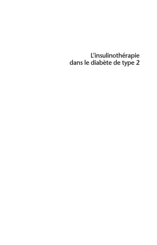 L'insulinothérapie dans le diabète de type 2