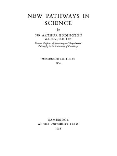 New Pathways in Science