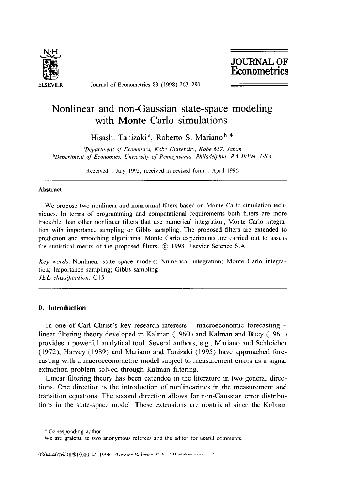 Nonlinear and non-Gaussian state-space modeling with Monte Carlo simulations