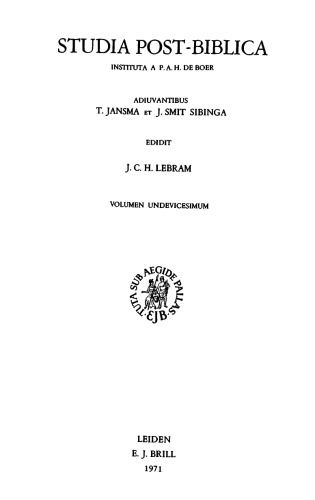 Aphrahat and Judaism: The Christian-Jewish Argument in Fourth-Century Iran