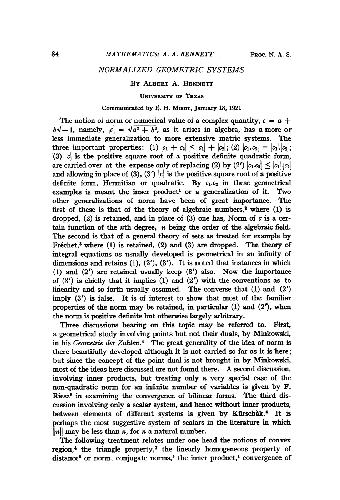 Normalized Geometric Systems