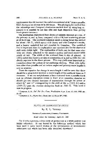 Notes on Germanium Oxide