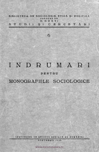Îndrumări pentru monografiile sociologice