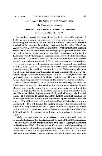 On a New Method of Factorization