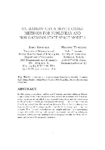 On Markov chain Monte Carlo methods for nonlinear and non-gaussian state-space models