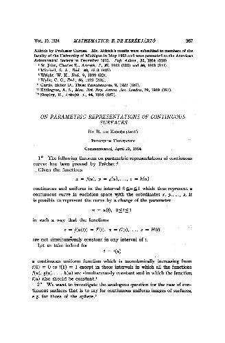 On Parametric Representations of Continuous Surfaces