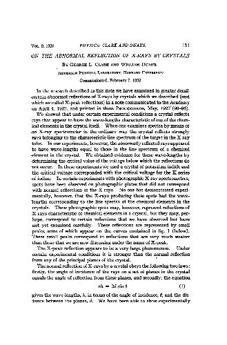 On the Abnormal Reflection of X-Rays by Crystals