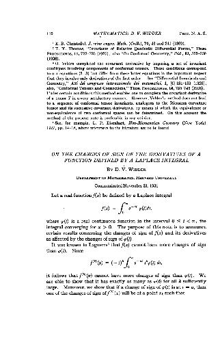 On the Changes of Sign of the Derivatives of a Function Defined by a Laplace Integral
