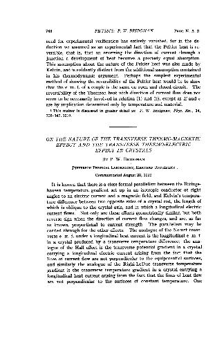 On the nature of the transverse thermo-magnetic effect and the transverse thermo-electric effect in crystals