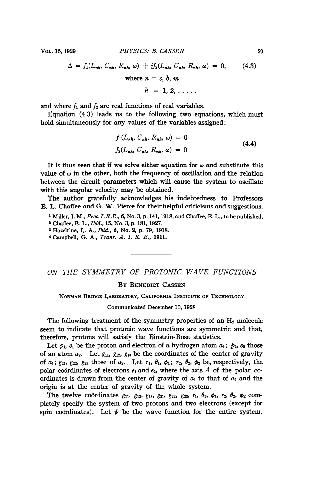 On the Symmetry of Protonic Wave Functions