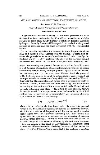 On the Theory of Electron Scattering in Gases