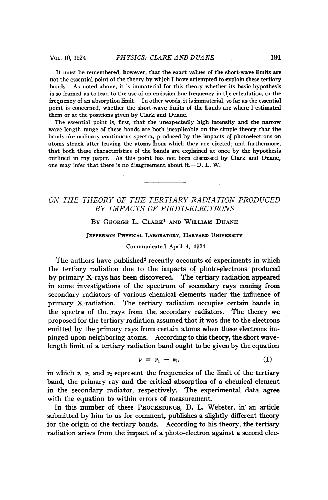 On the Theory of the Tertiary Radiation Produced by Impacts of Photo-Electrons