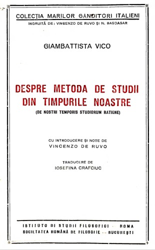 Despre metoda de studii din timpurile noastre