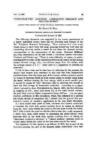 Photo-Electric Emission, Thermionic Emission and Peltier Effect (From the Point of View of Dual Electric Conduction)