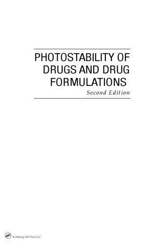 Photostability of Drugs and Drug Formulations, Second Edition
