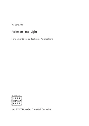 Polymers and Light: Fundamentals and Technical Applications
