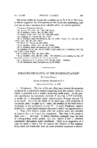 Pressure Phenomena of the Mucronate Anode