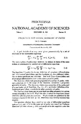 Projective and Affine Geometry of Paths