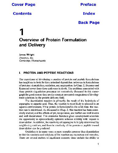 Protein Formulation and Delivery