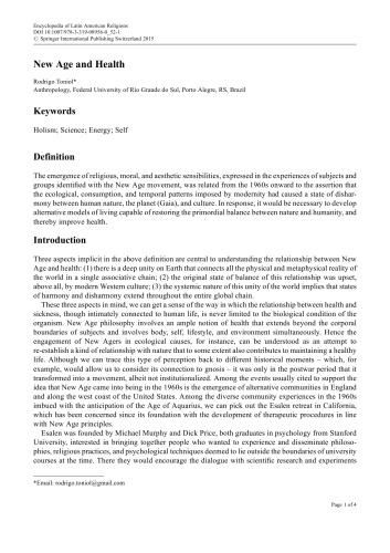 [Article] New Age and Health