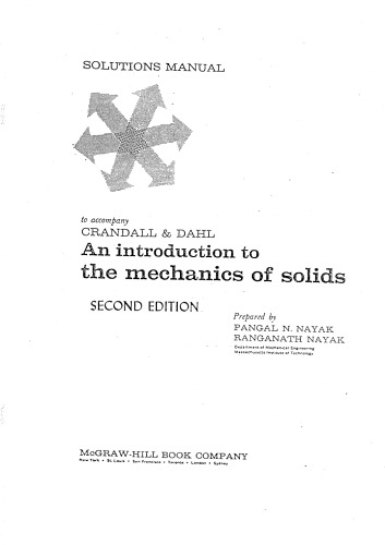 Introduction to the Mechanics of Solids Solution Manual