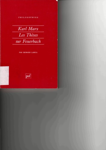 Karl Marx,Les Thèses sur Feuerbach