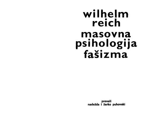 Masovna psihologija fašizma