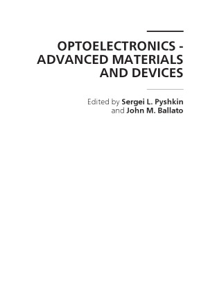 Optoelectronics - Advanced Materials and Devices