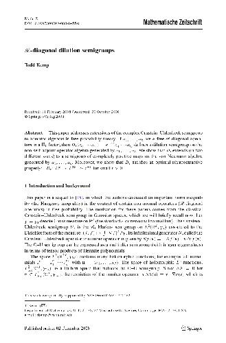 R-diagonal dilation semigroups