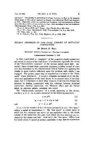 Recent Progress in the Dual Theory of Metallic Conduction