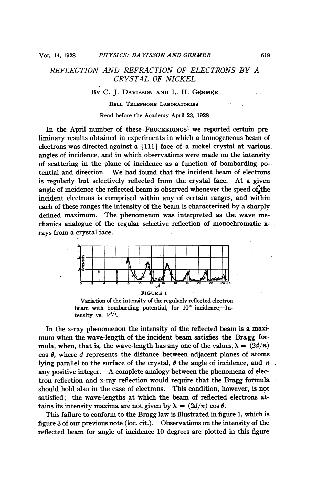 Reflection and Refraction of Electrons by a Crystal of Nickel
