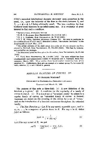 Regular Families of Curves I