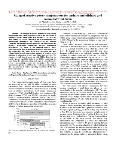 Sizing of reactive power compensators for onshore and offshore grid connected wind farms