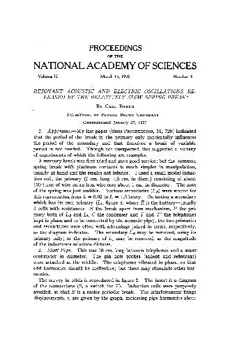 Resonant Acoustic and Electric Oscillations Released by the Relatively Slow Spring Break